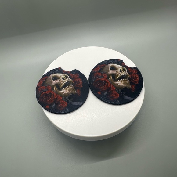 Skull and Roses Car Coaster - Picture 3 of 4